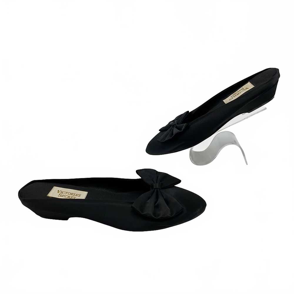 Victoria's Secret Black Satin Flats | Women’s US 9